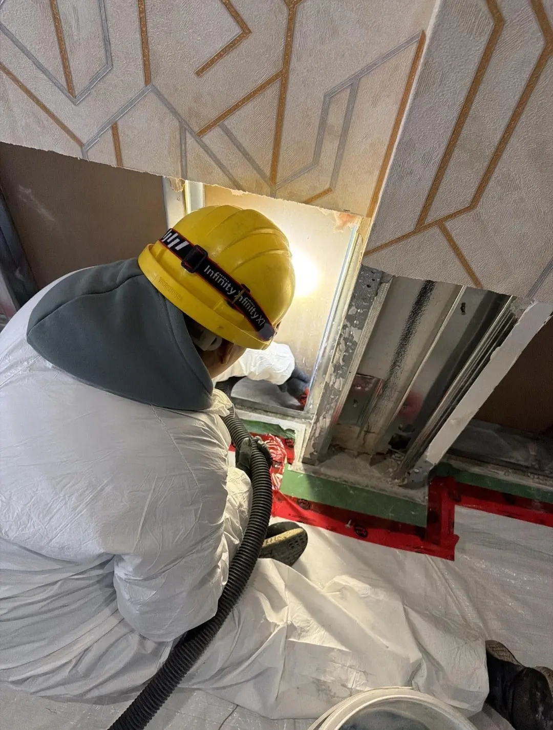 Contractor working on a job site