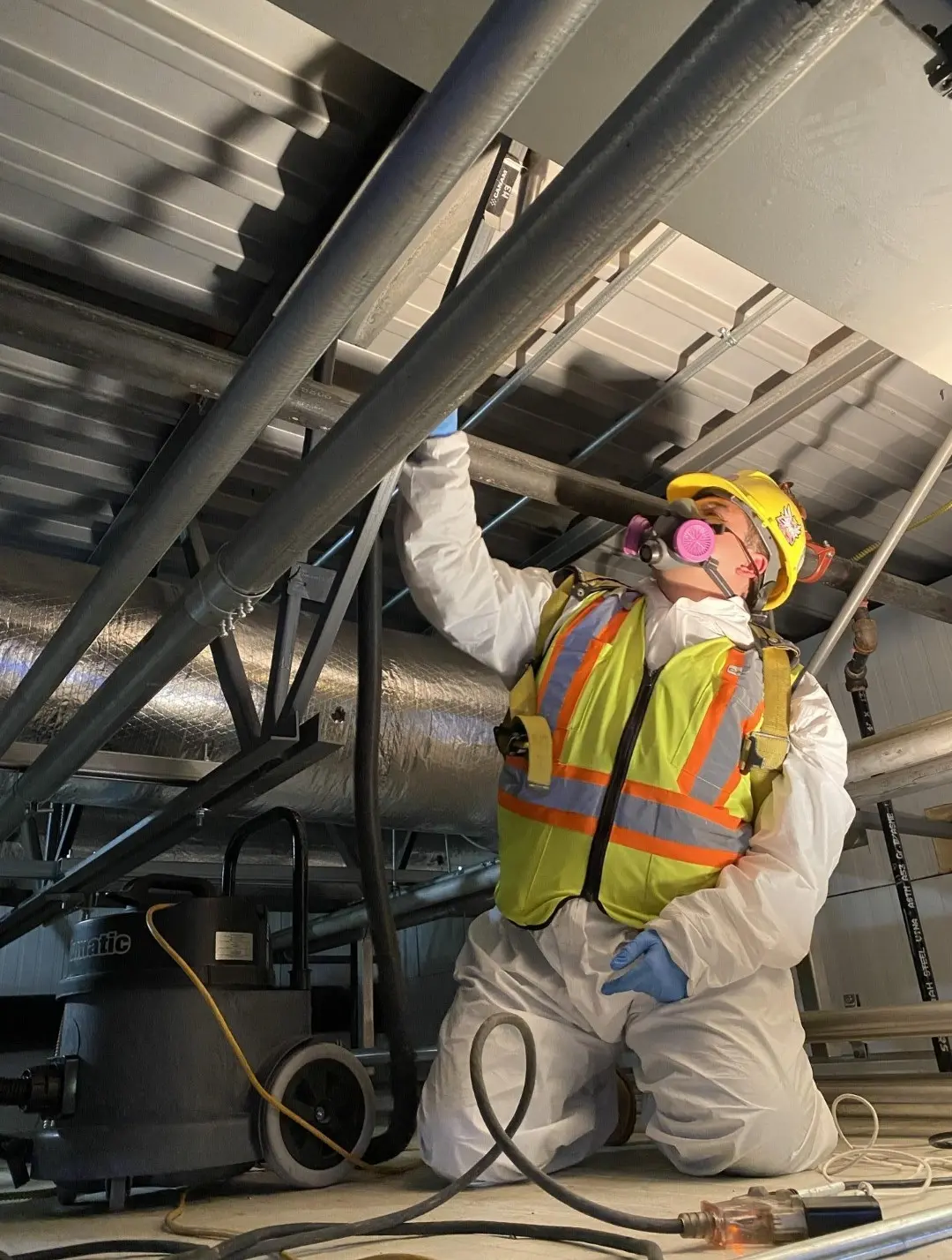 Contractor working on a job site